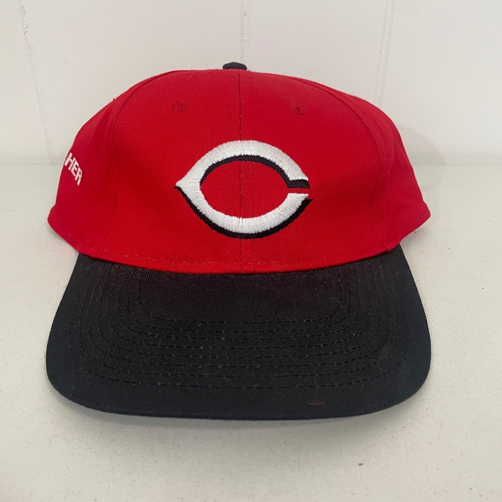 VTG Cincinnati Reds Super Usher 2000 Snapback Hat Cap Promo Firstar Bank Mens